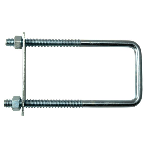 Midwest Fastener Square U-Bolt, 5/16"-18, 2 in W, 5 in H, Zinc Plated Steel, 10 PK 52281 - main